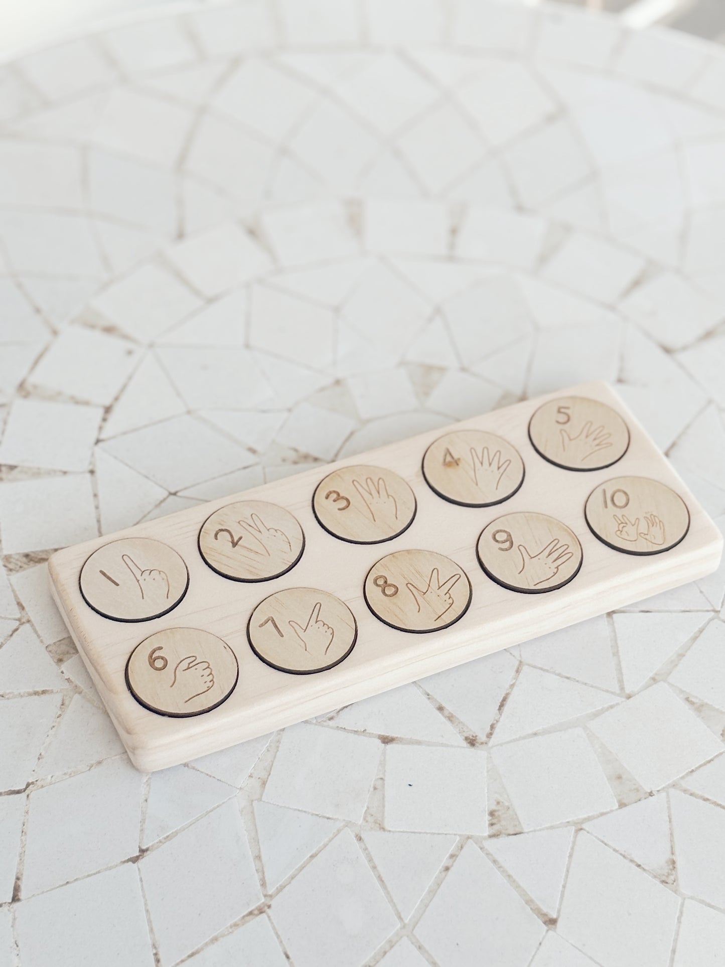 Ten Frame Set with 1-10 Auslan Tokens