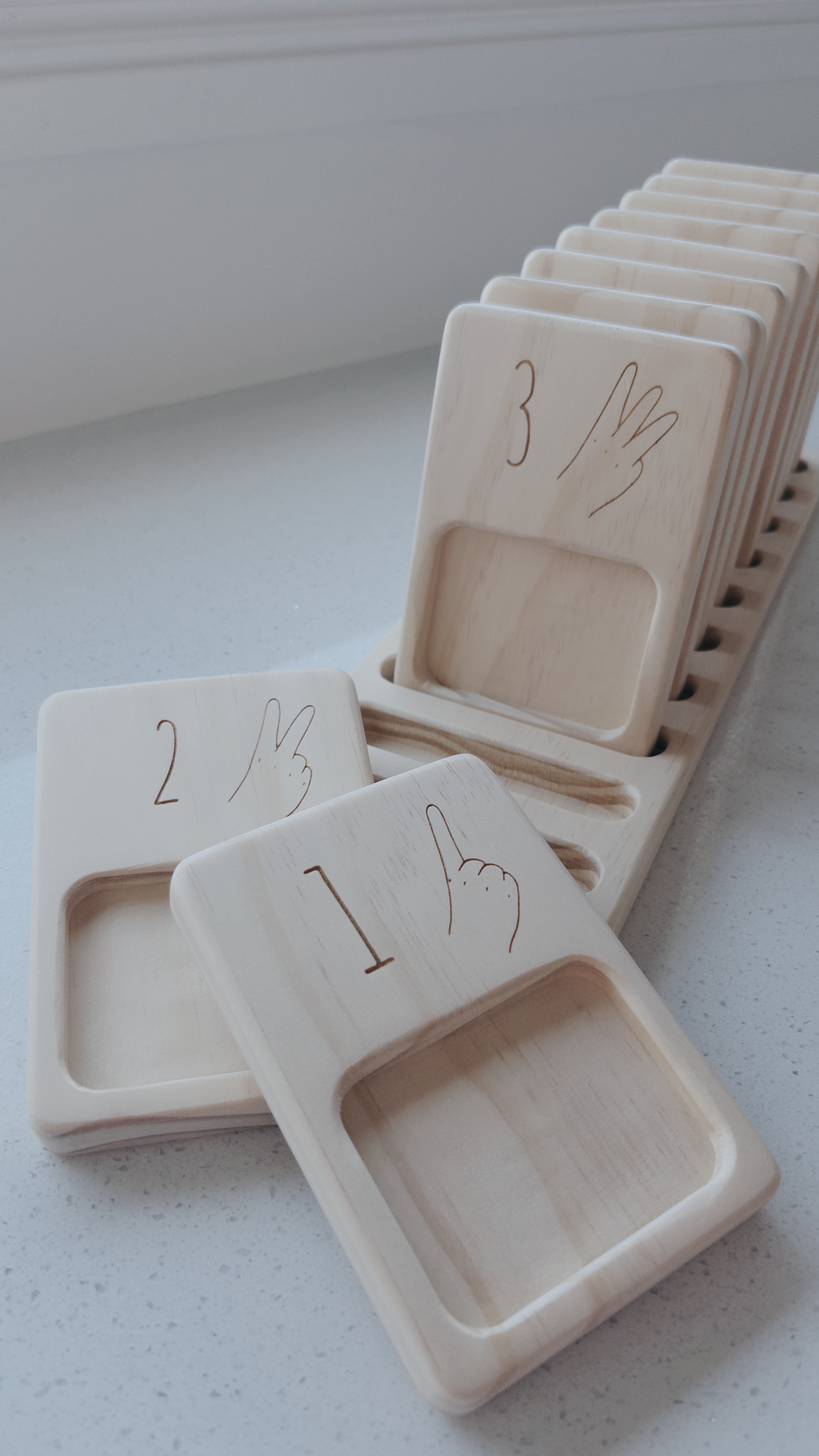 Auslan 1-10 Number Tray Set