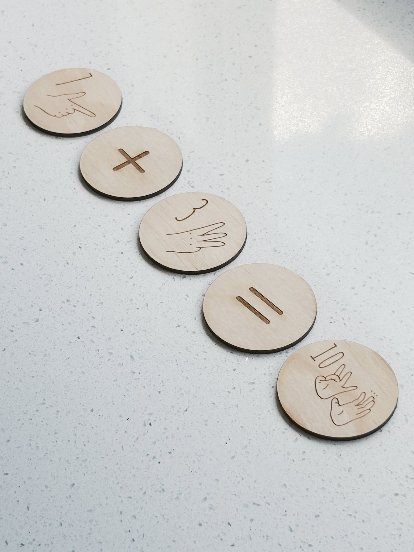 Auslan Maths Tokens Set (1-10)
