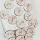 Auslan Alphabet/Common/Vowel tokens set - with magnets