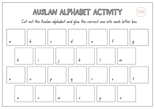 Auslan Alphabet Cut & Paste Activity