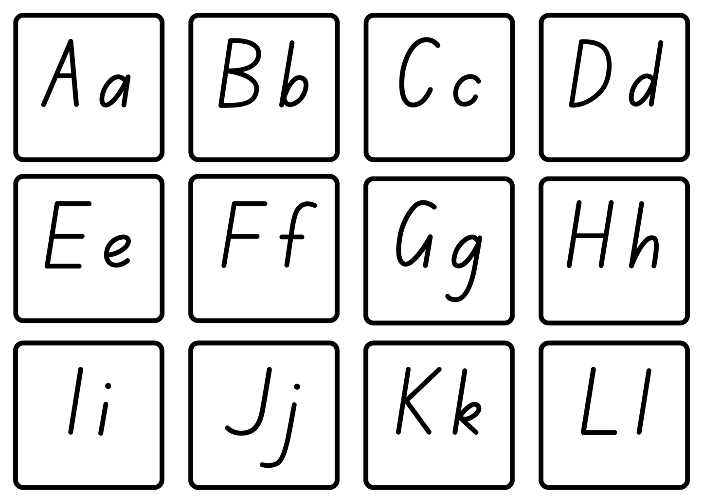 Auslan Alphabet Flashcards – Uppercase, Lowercase & Auslan Match