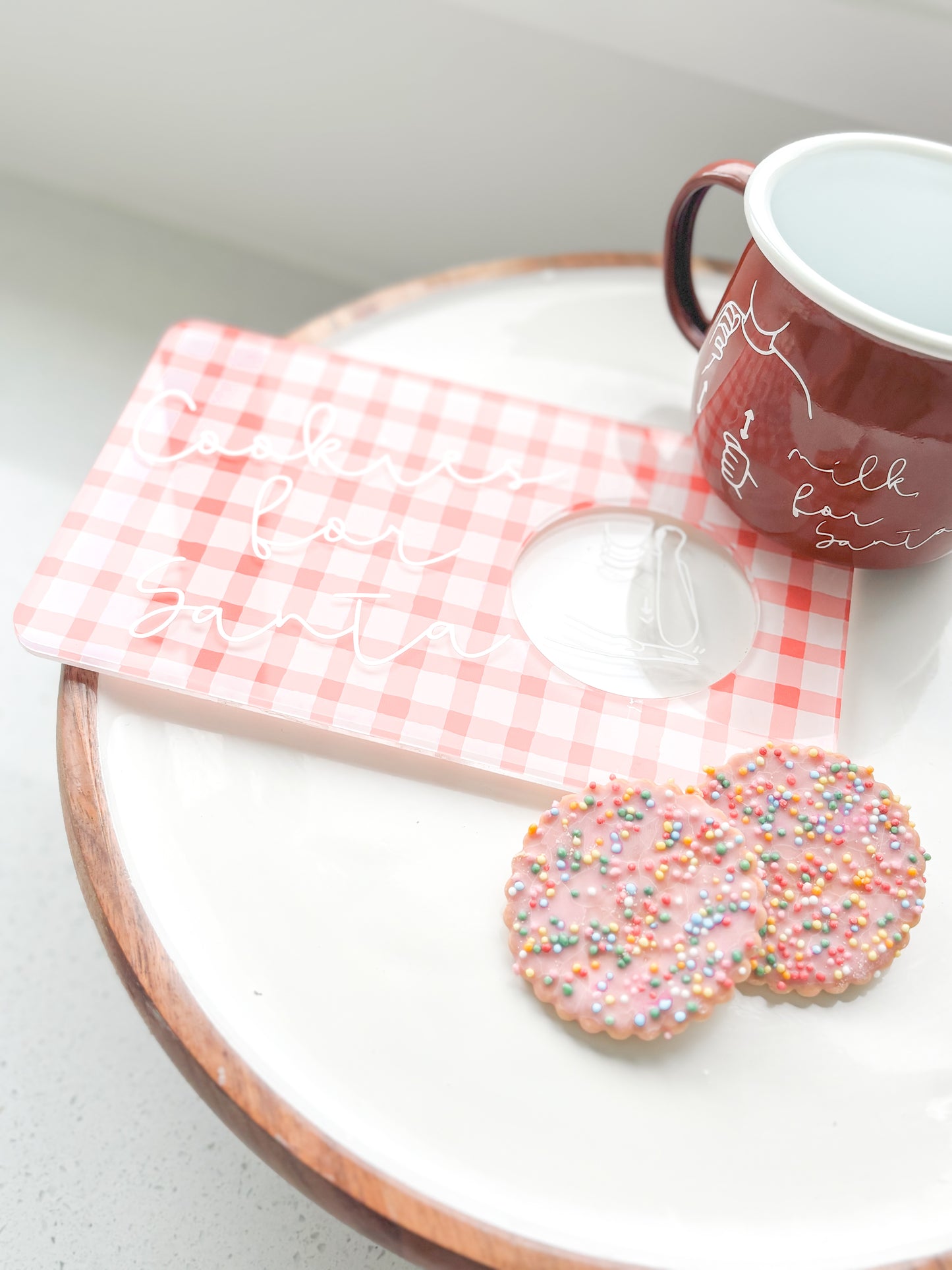 Auslan Santa Cookie and Milk Tray set