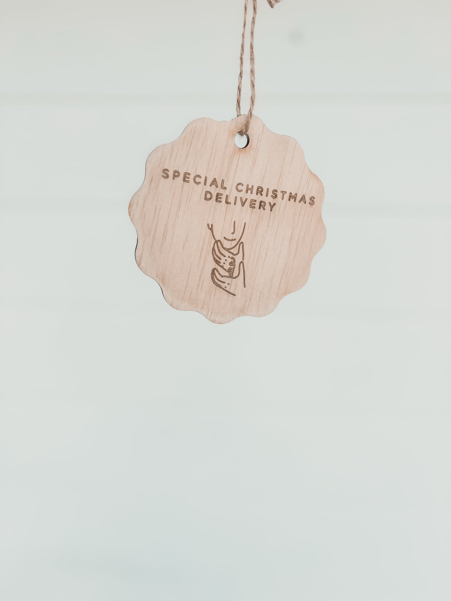 Auslan Wooden tags “ Special Christmas Delivery”