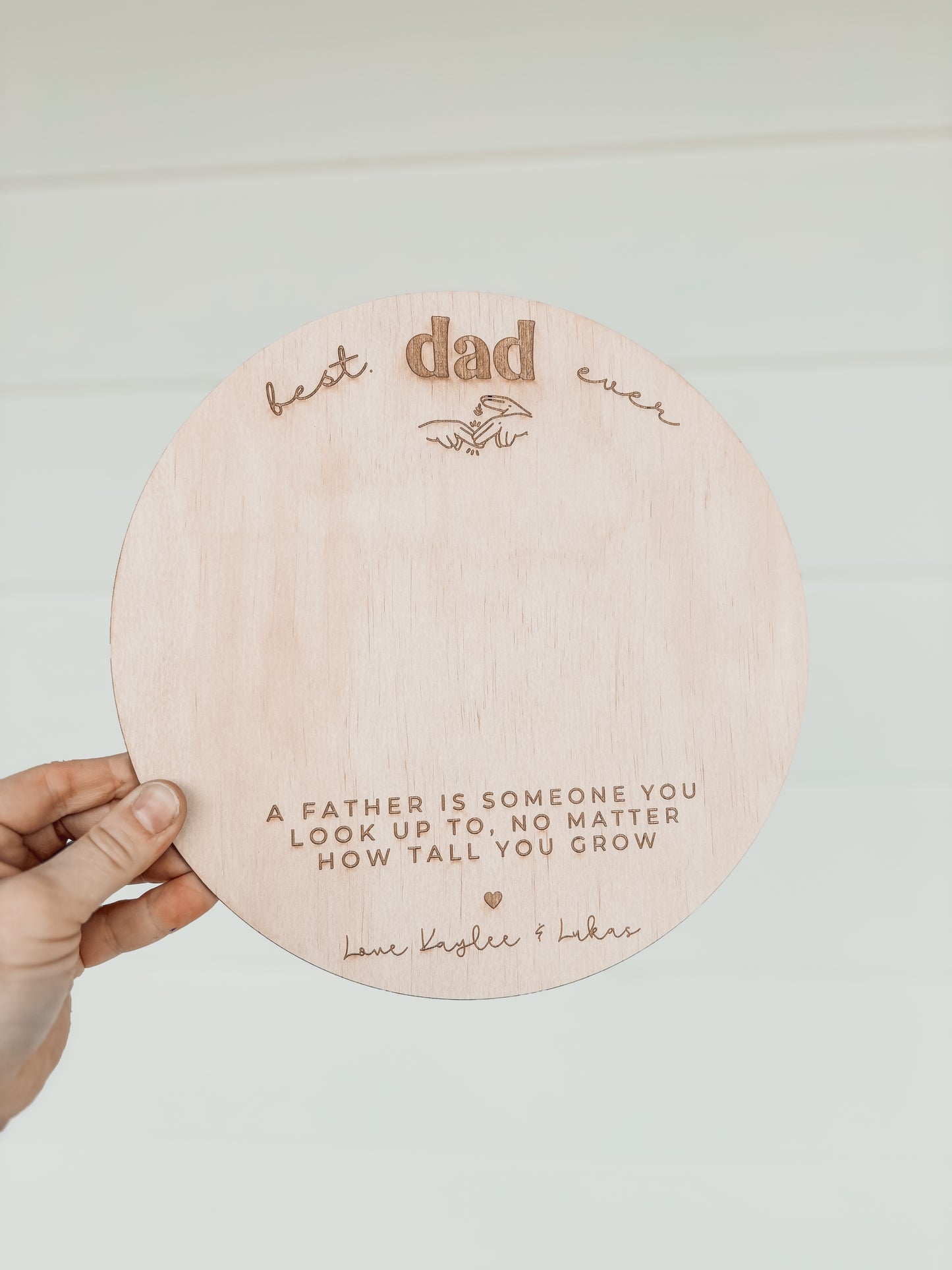 Auslan Father Day Round Plaque