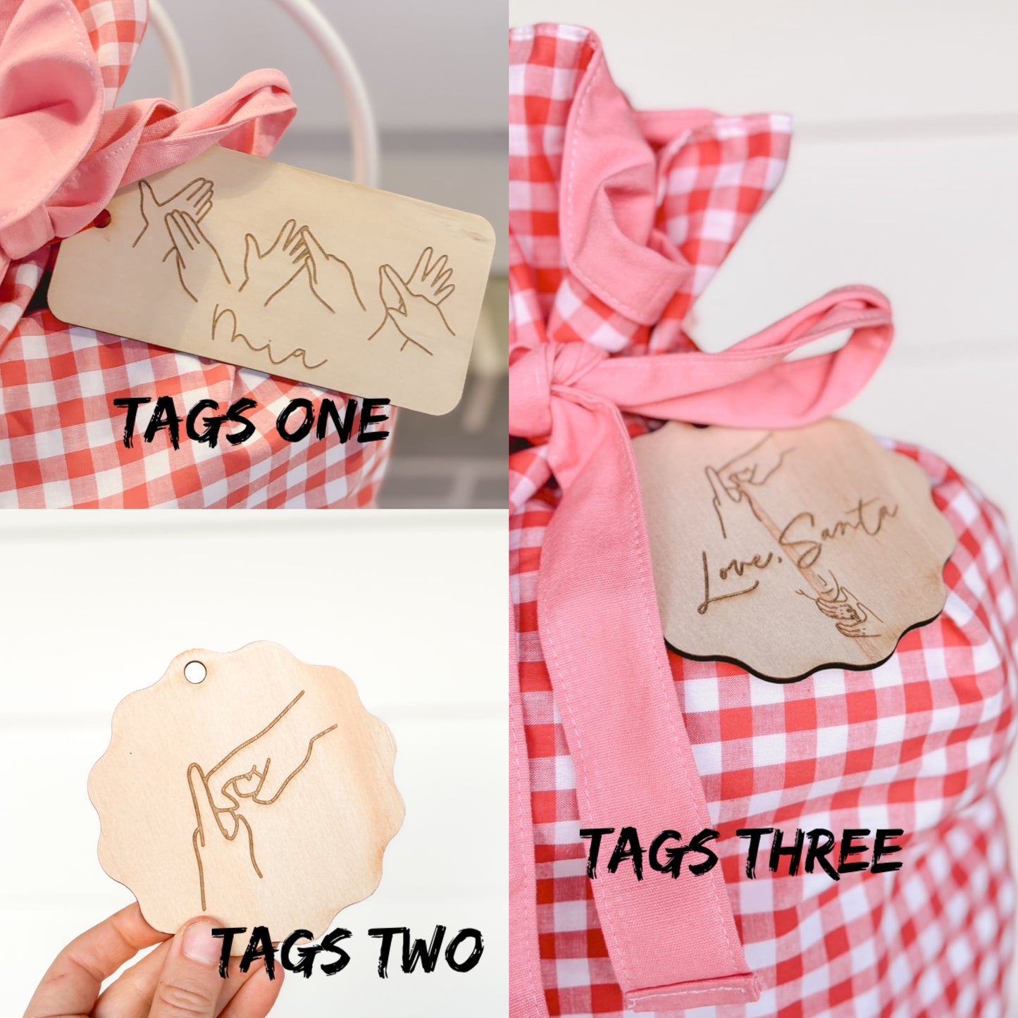 Auslan Personalised Christmas Tags