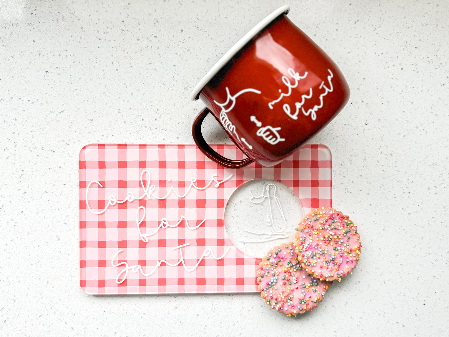 Auslan Santa Cookie and Milk Tray set