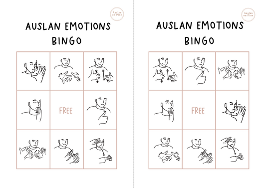 Auslan Emotions Bingo Game