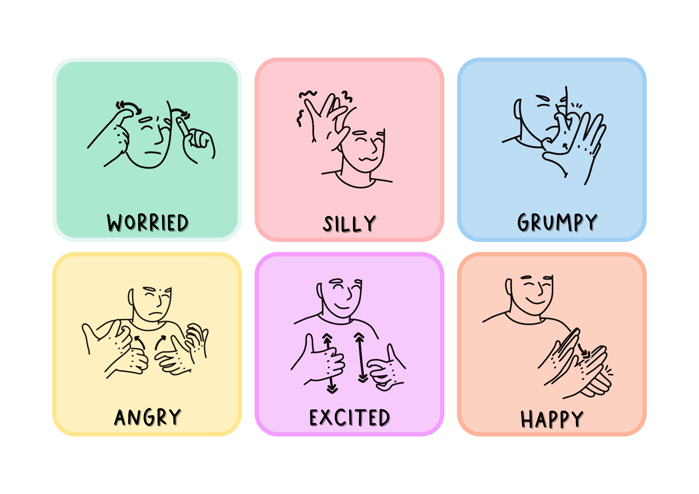 Emotion Memory Game – Auslan on Pine